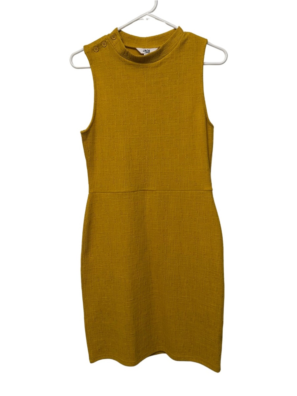 Jack by BB Dakota Mustard Textured Knit Sheath Dress Size Medium